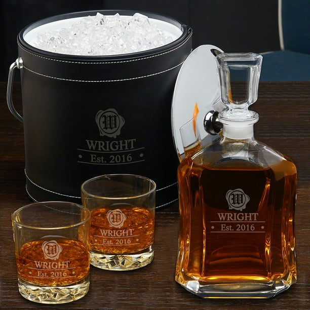 Wax Seal Personalized Whiskey Box Set Custom Product
